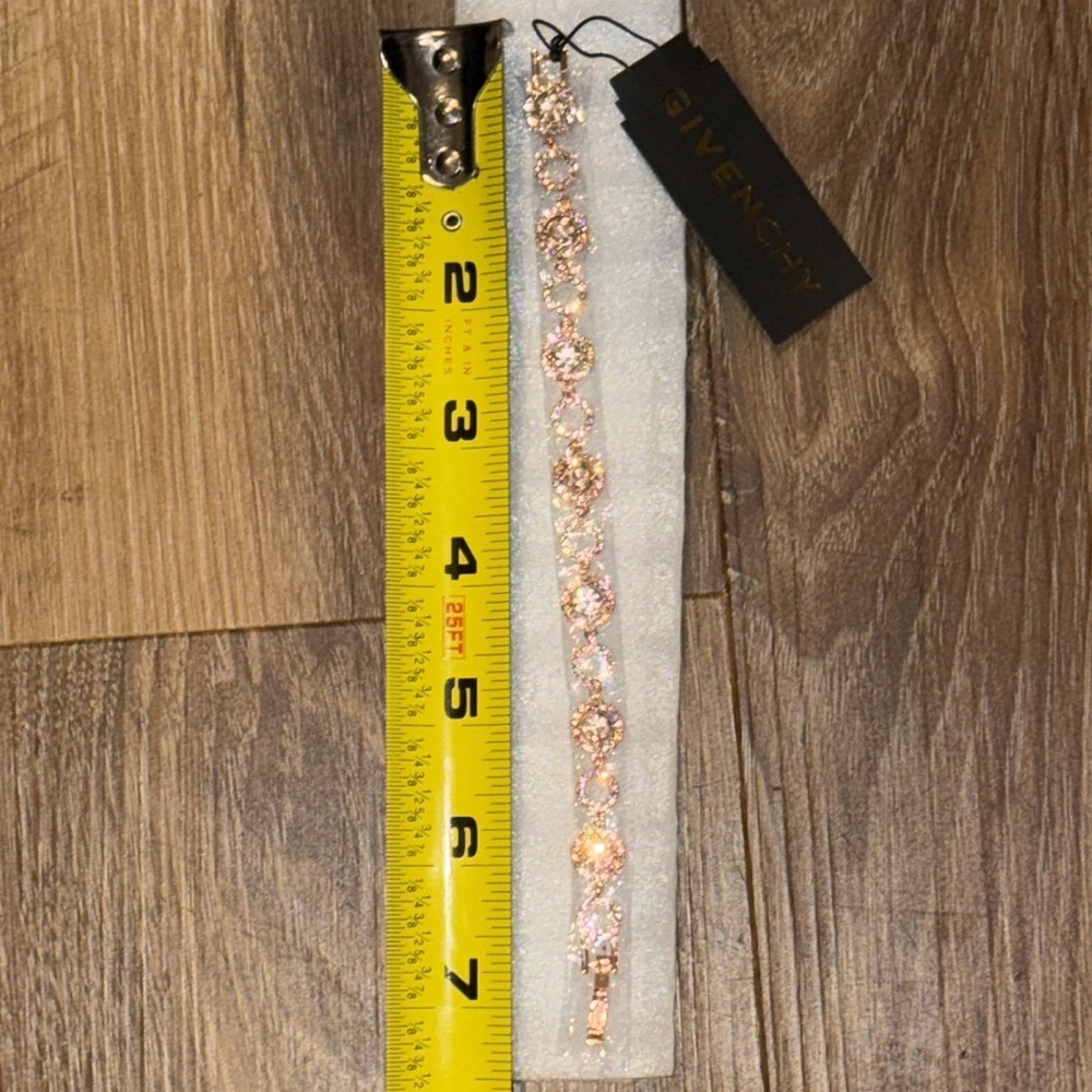 Givenchy Crystal Rose Gold 7” Flex Bracelet (still in original packaging)(NWT) - Picture 7 of 7